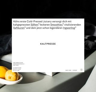 Kaltpresse Desktop Website Screenshot